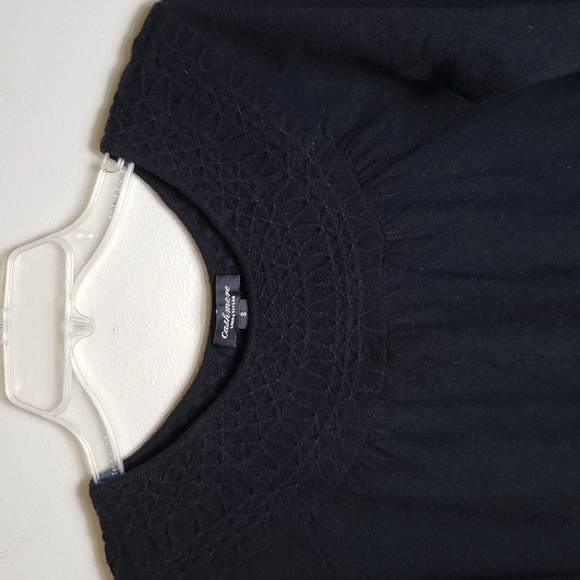 Lord and Taylor Cashmere sweater, black, loose crew neck, women's size small - Picture 2 of 8